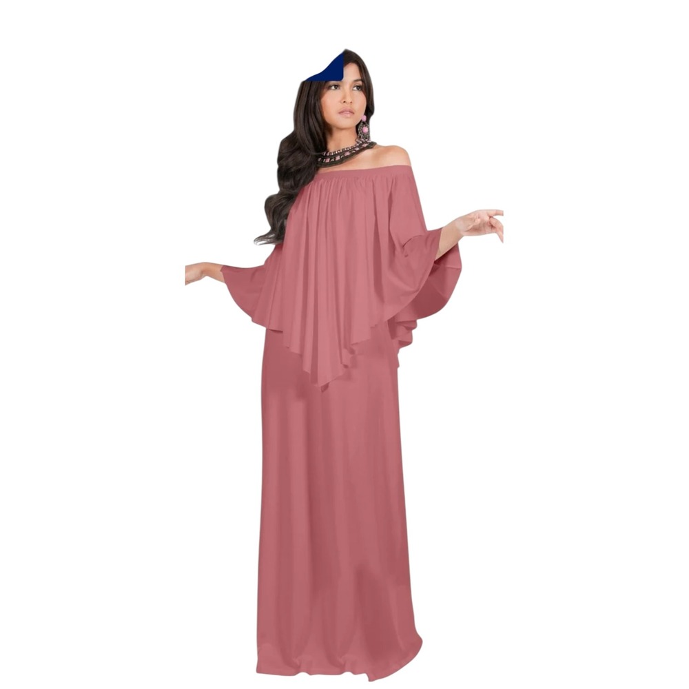 KOH KOH Strapless Evening Off Shoulder Hoco Floor Length Dress Maxi Plus 2X FLAW